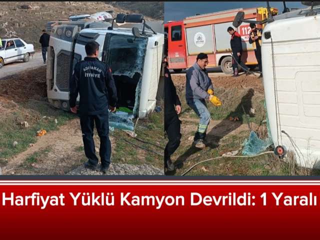 Kamyon Devrildi 1 Yaralı
