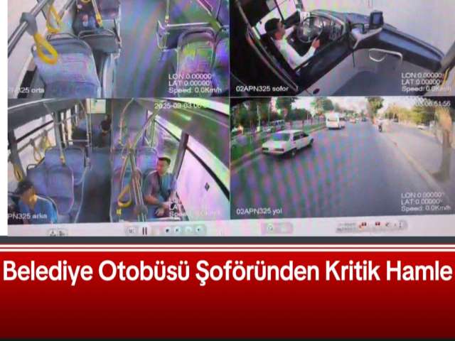 Otobüs Şoförü Faciayı Önledi