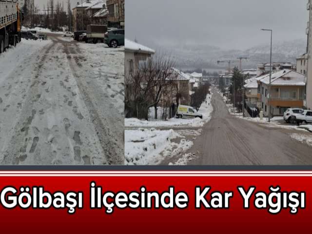 Gölbaşı'nda Kar Yağışı Etkili Oluyor