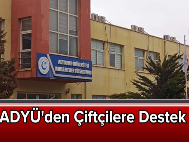 ADYÜ'den Çiftçilere Destek