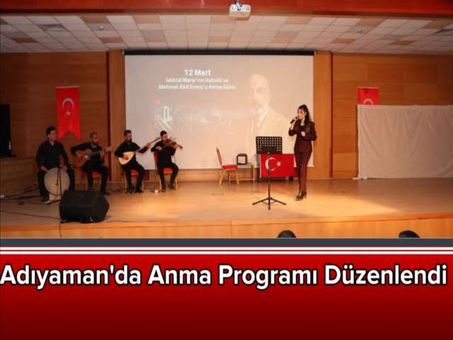 Adıyaman'da Anma Programı Düzenlendi